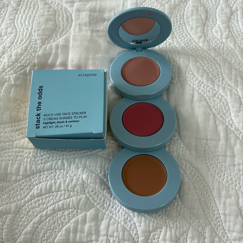 alleyoop `Sassy Pants’ Stack the Odds Blush Bronzer & Highlighter Trio New!